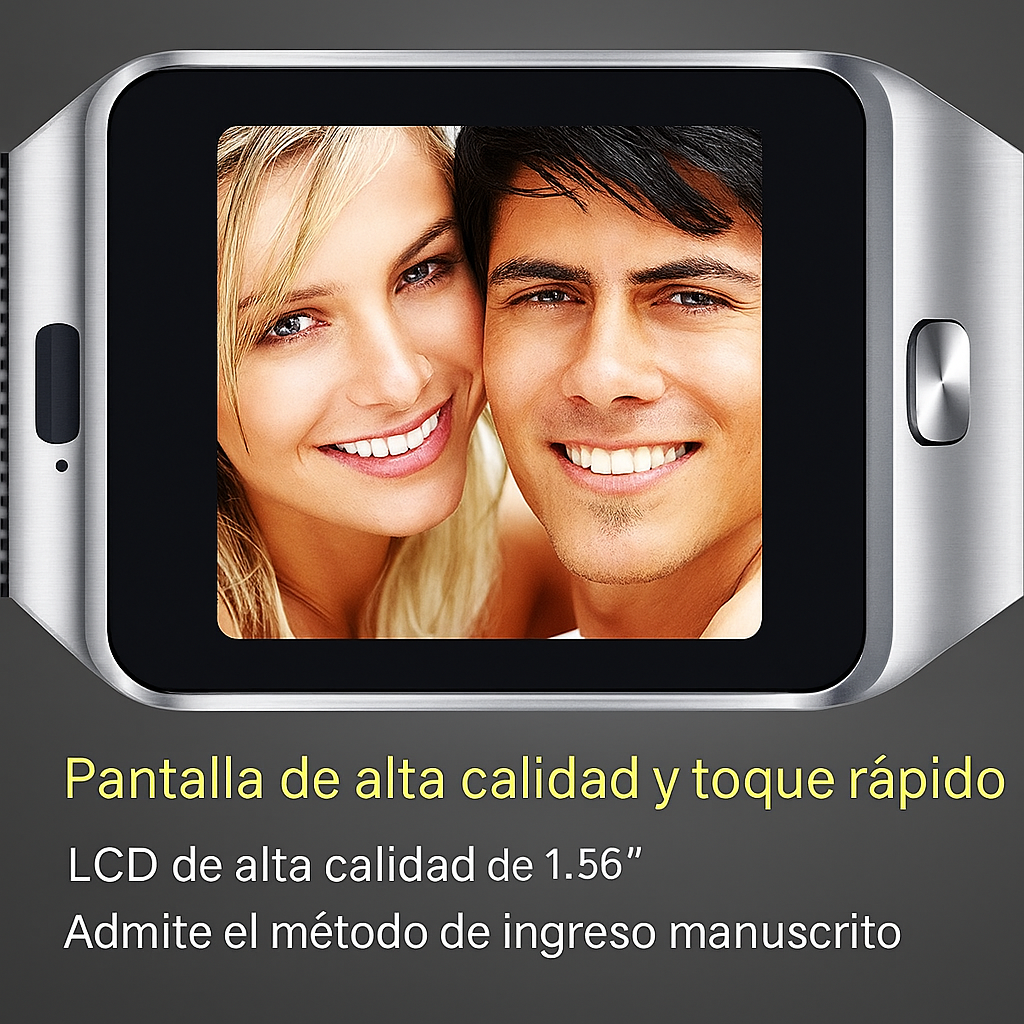 Smartwatch Dz09 Con Bluetooth, Cámara, Cronometro, Llamadas - Reloj Inteligente Plateado