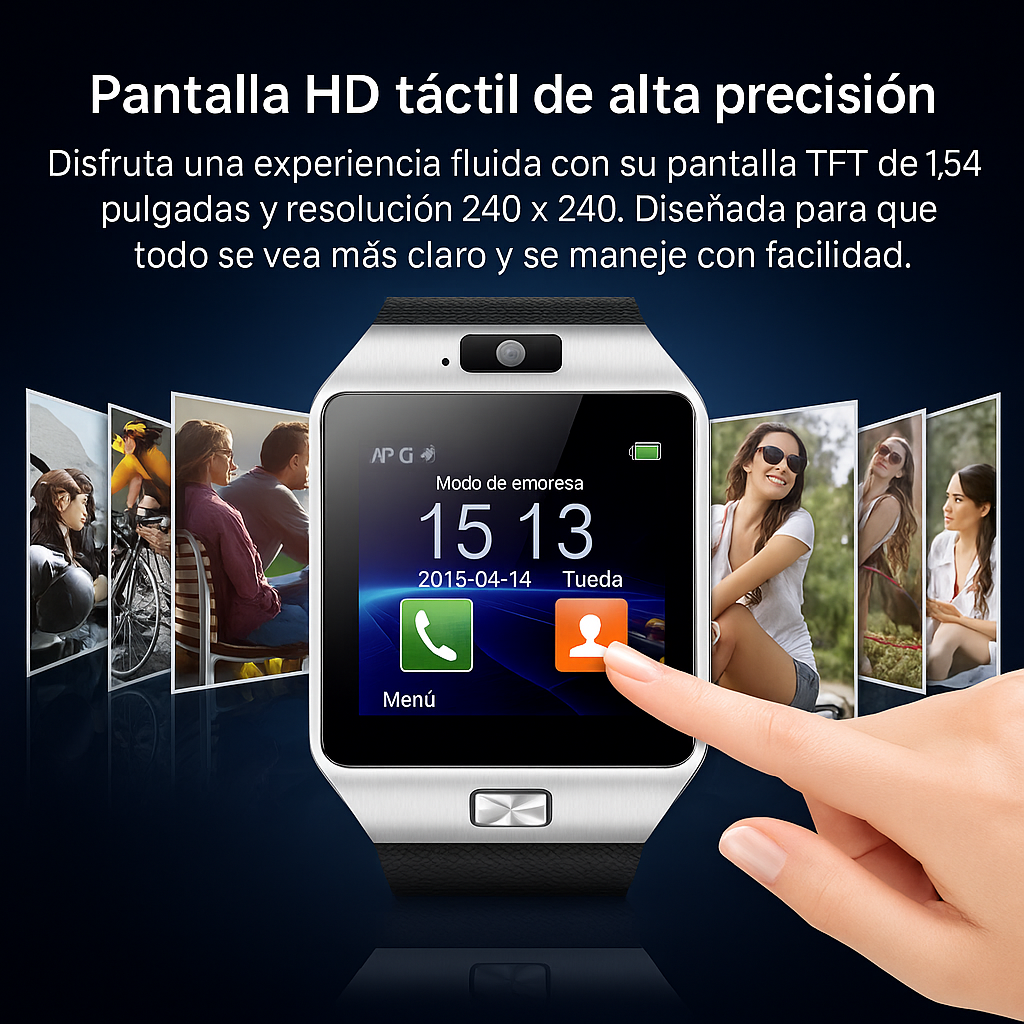 Smartwatch Dz09 Con Bluetooth, Cámara, Cronometro, Llamadas - Reloj Inteligente Plateado