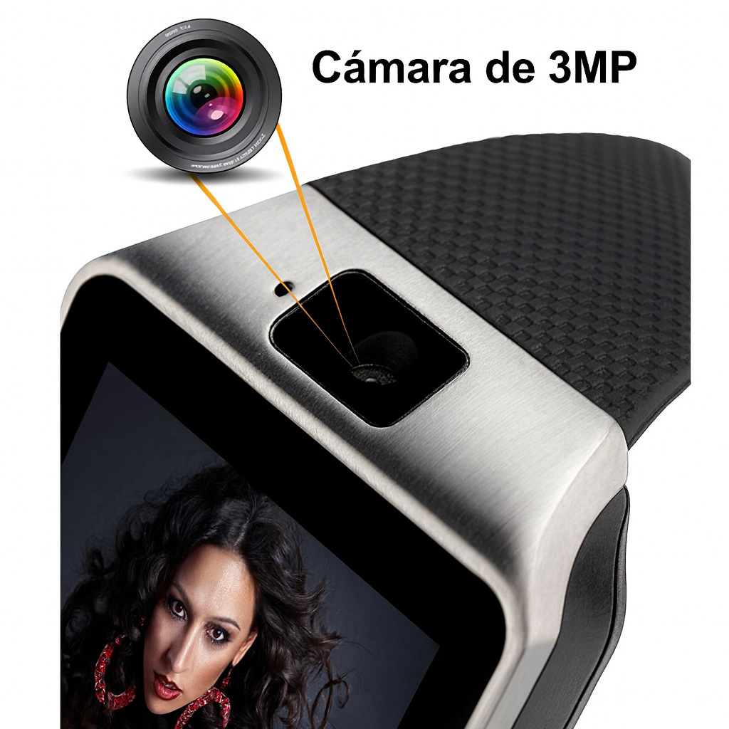 Smartwatch Dz09 Con Bluetooth, Cámara, Cronometro, Llamadas - Reloj Inteligente Plateado