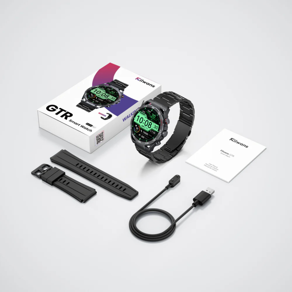 Smartwatch Filwans GTR Negro + Audífonos QCY H2 Pro Negro