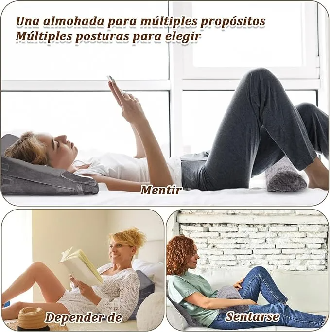 Juego De Almohadas Ajustables De Cuña Almohada Para Reflujo