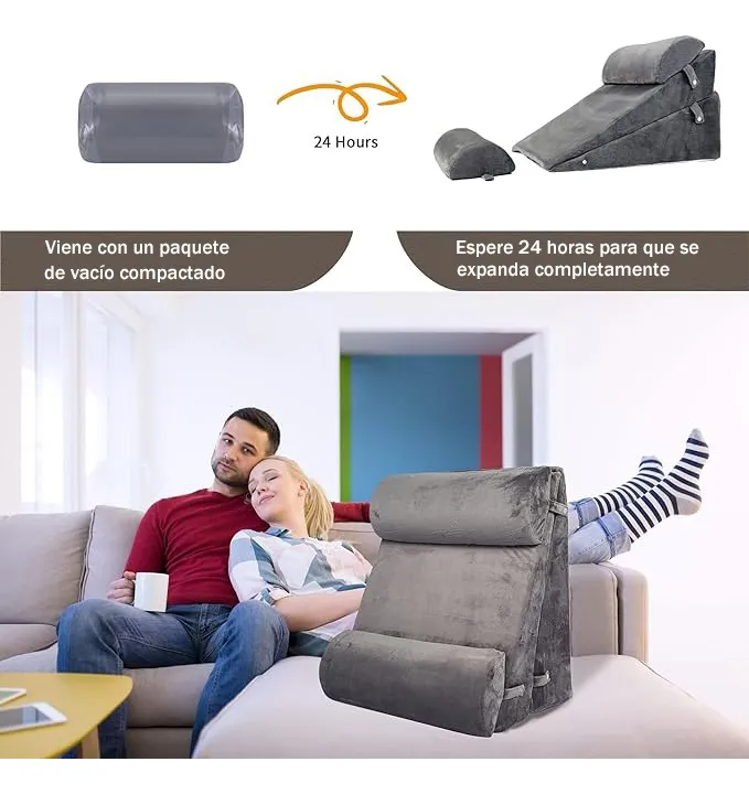 Juego De Almohadas Ajustables De Cuña Almohada Para Reflujo