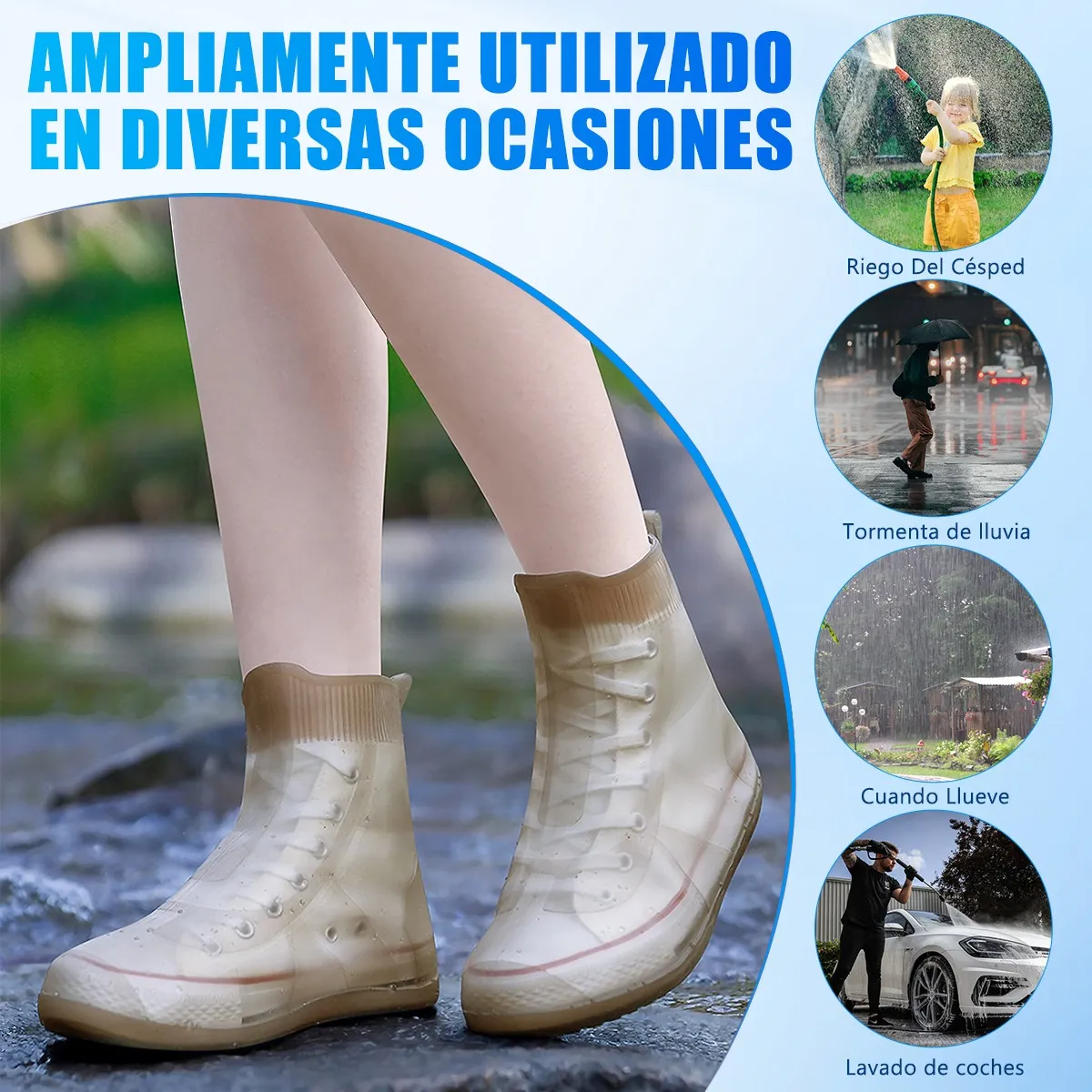 Cubre Zapatos Impermeable Protector De Zapatos Para Lluvia