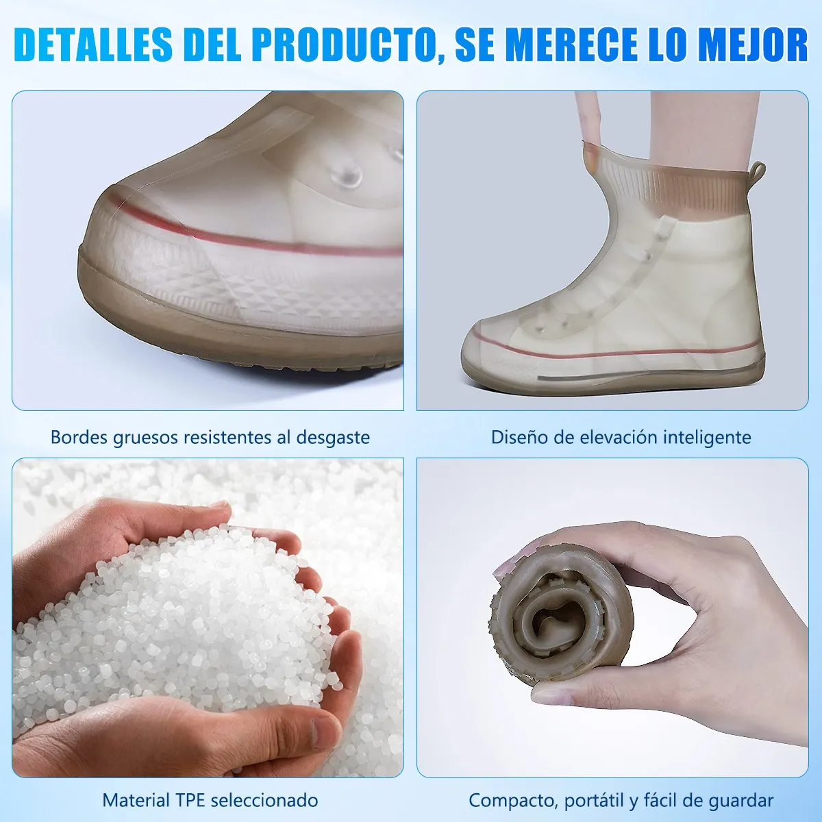 Cubre Zapatos Impermeable Protector De Zapatos Para Lluvia