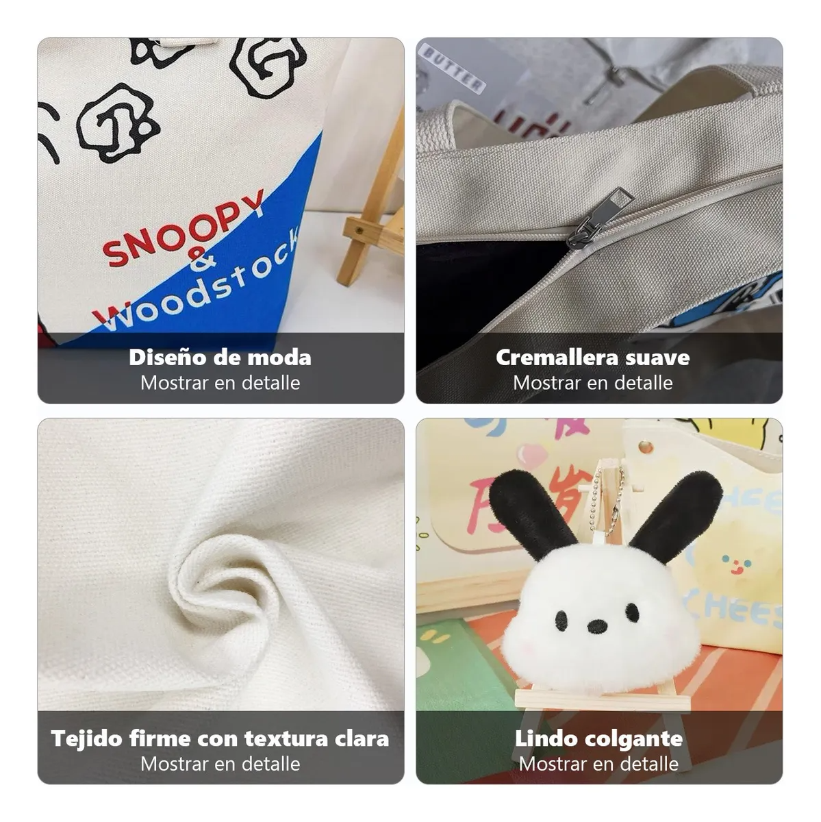 Bolso Snoopy Dibujos Animados Tote Bag De Hombro Aesthetic