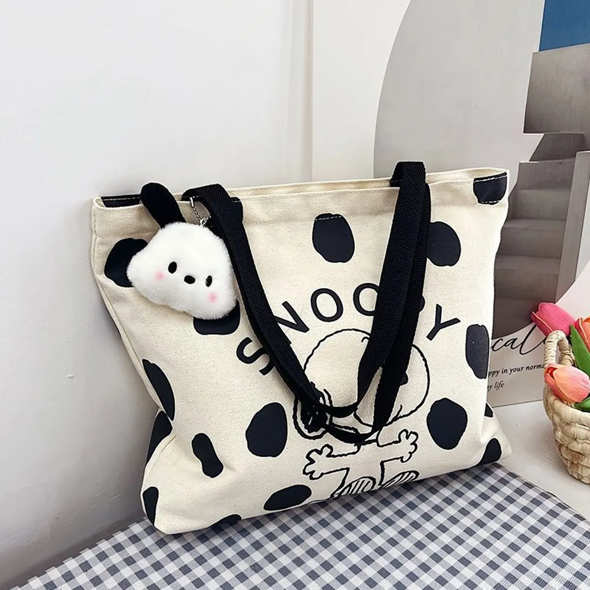 Bolso Snoopy Dibujos Animados Tote Bag De Hombro Aesthetic