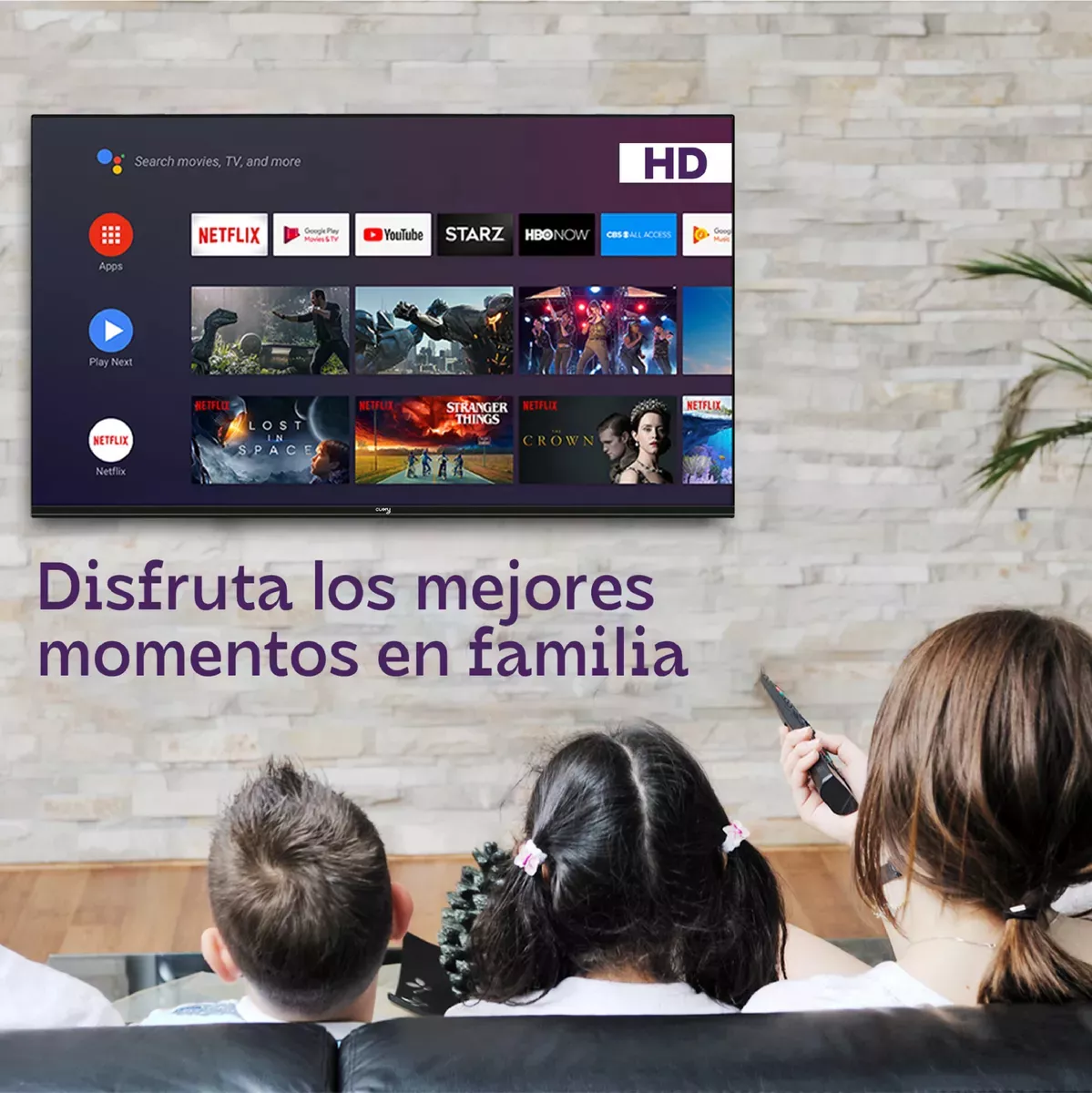 Smart TV pantalla 32 pulgadas Cuory Android TV DLED HD Bluetooth Dolby Audio