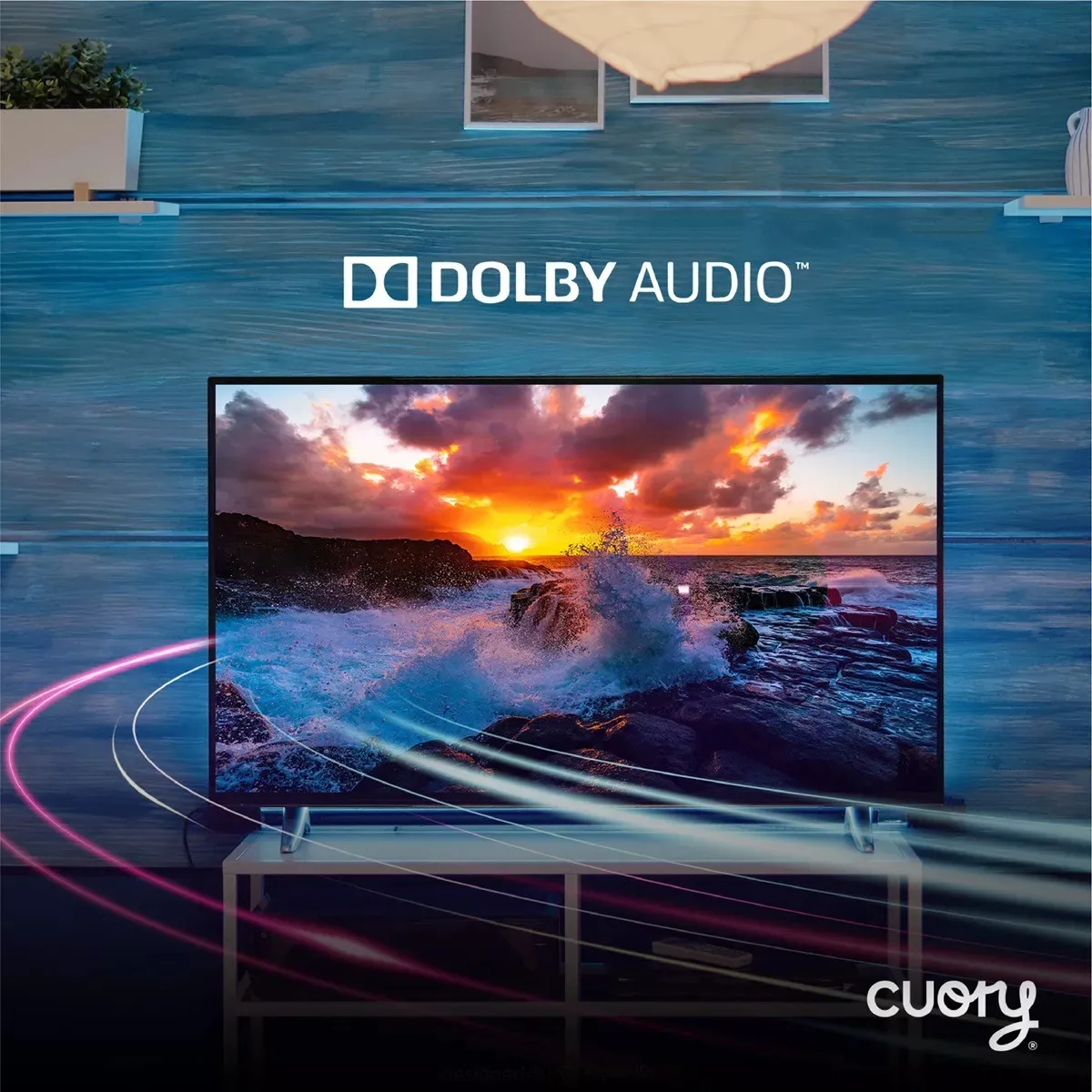 Smart TV pantalla 32 pulgadas Cuory Android TV DLED HD Bluetooth Dolby Audio
