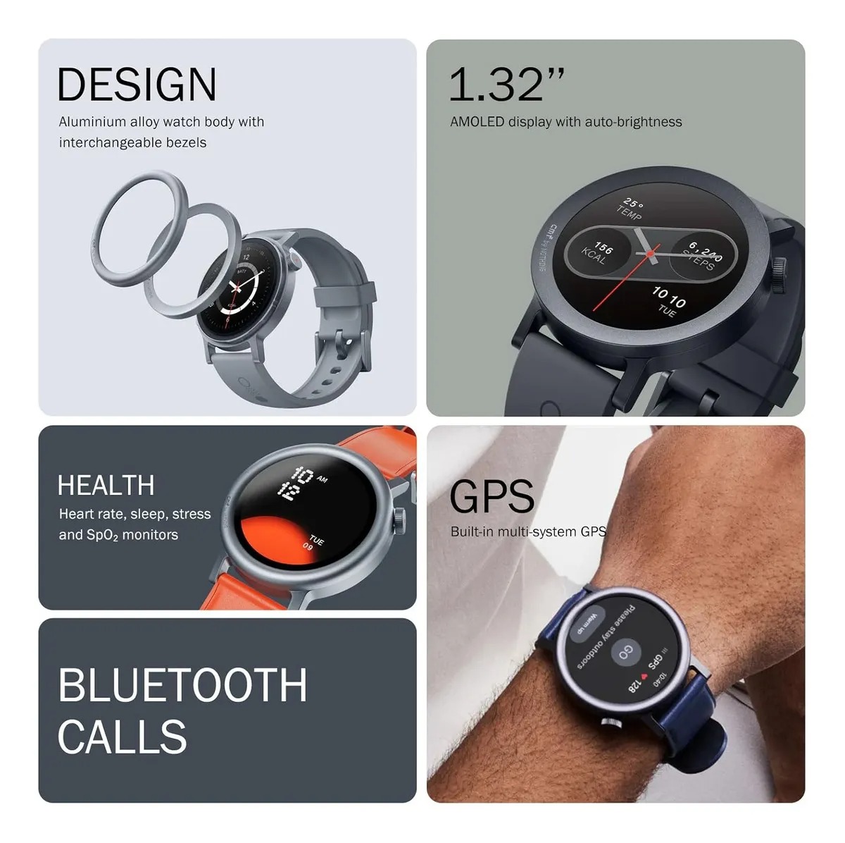 Reloj inteligente Smart Watch Cmf By Nothing Watch Pro 2 con funda de grafito, bisel negro, 