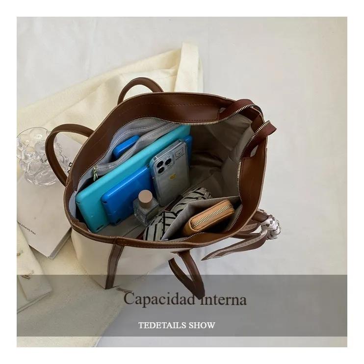 Bolsa Bandolera Mujer Crossbody Tote Seda Grande Capacidad