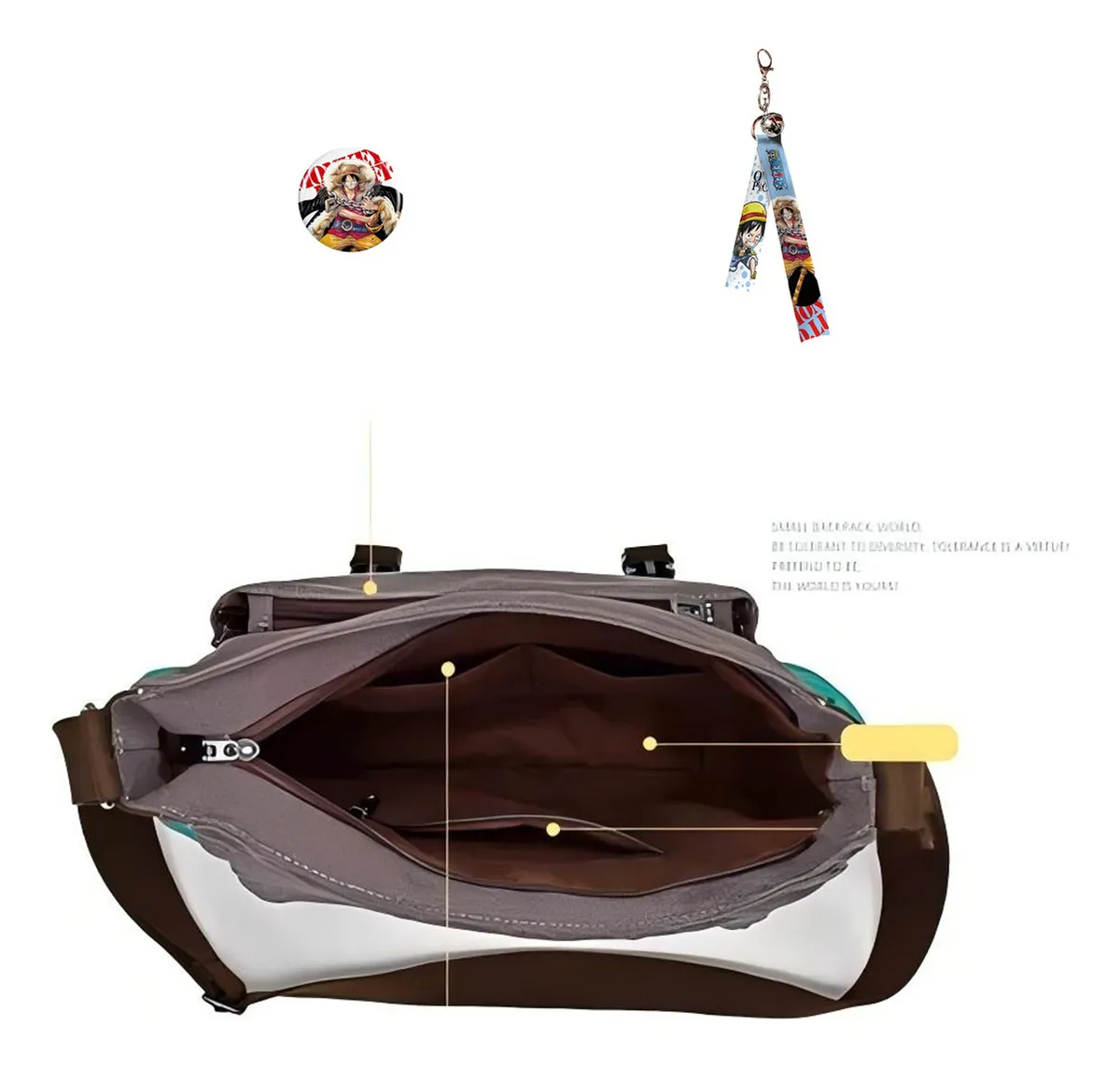One Piece Anime Canvas Mochila De De Alta Calidad Color 01, Backpack Regalo De Alta Calidad