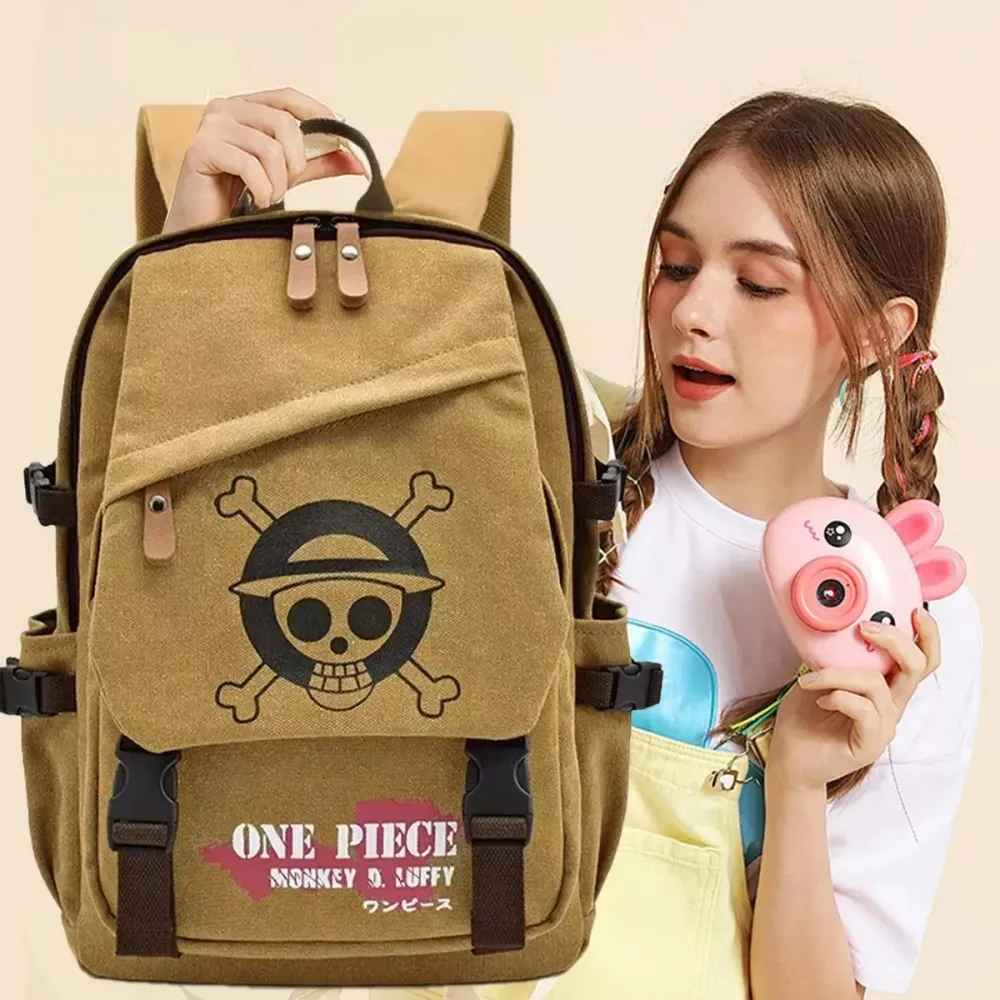 Mochila De Lona Anime De Una Sola Pieza, Mochila Antirrobo, Regalo De Alta Calidad