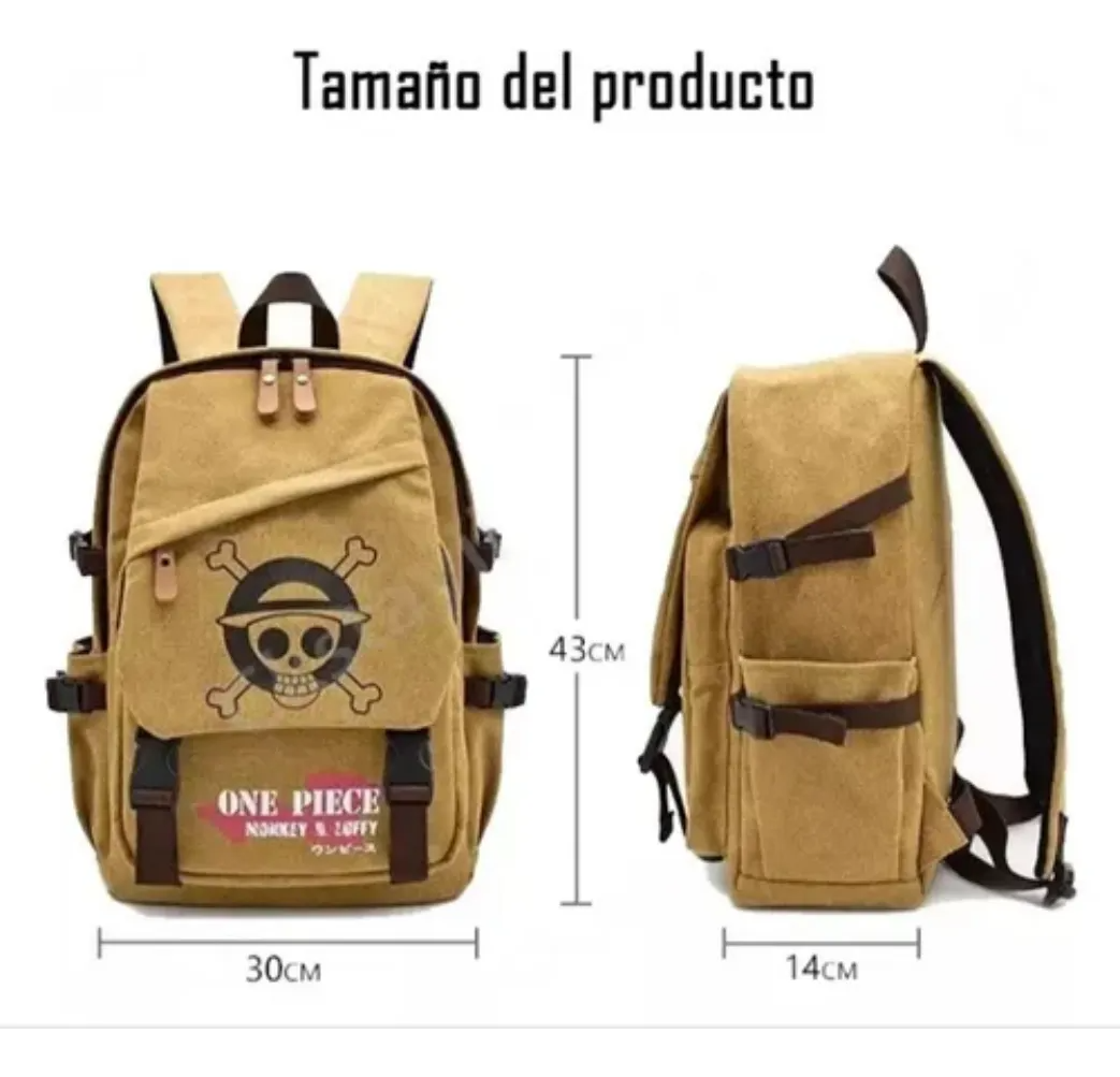 Mochila De Lona Anime De Una Sola Pieza, Mochila Antirrobo, Regalo De Alta Calidad