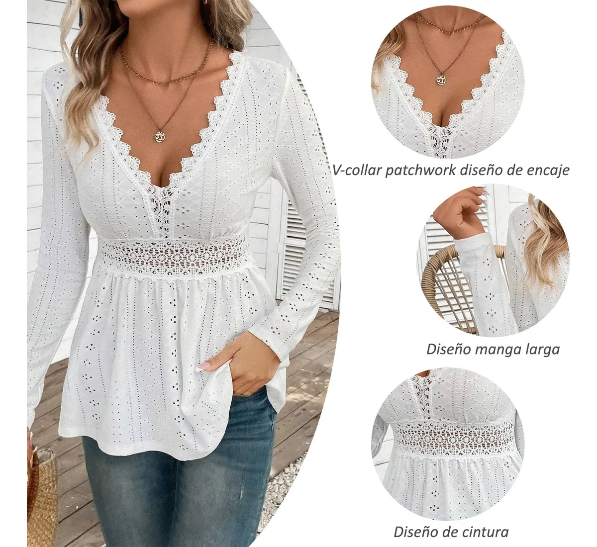 Blusas Mujer Elegantes Casual Manga Corta Comodidad Moda