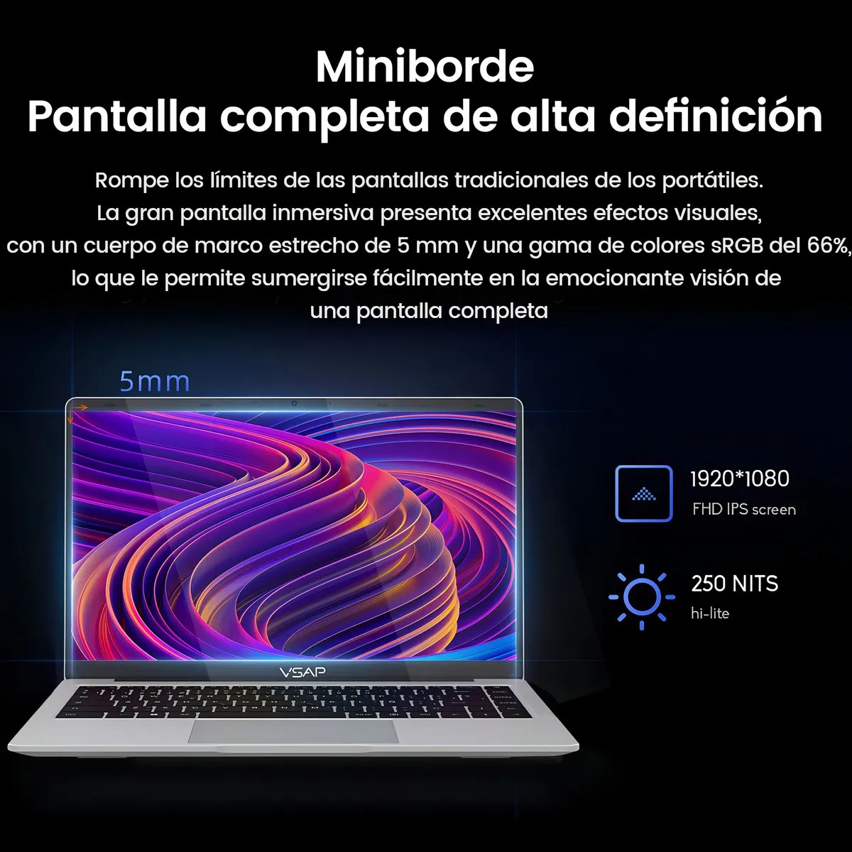 Laptop VSAP VNJH1402 14.1'' Intel Celeron N4020 8gb Ram 256gb Ssd Windows 11 Pro Color Plateado
