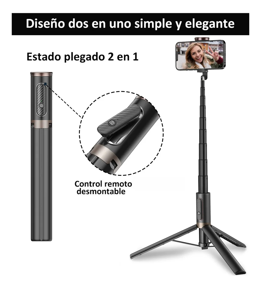 170cm Trípie Para Celular Toneof Palo Selfies Stick Tripode