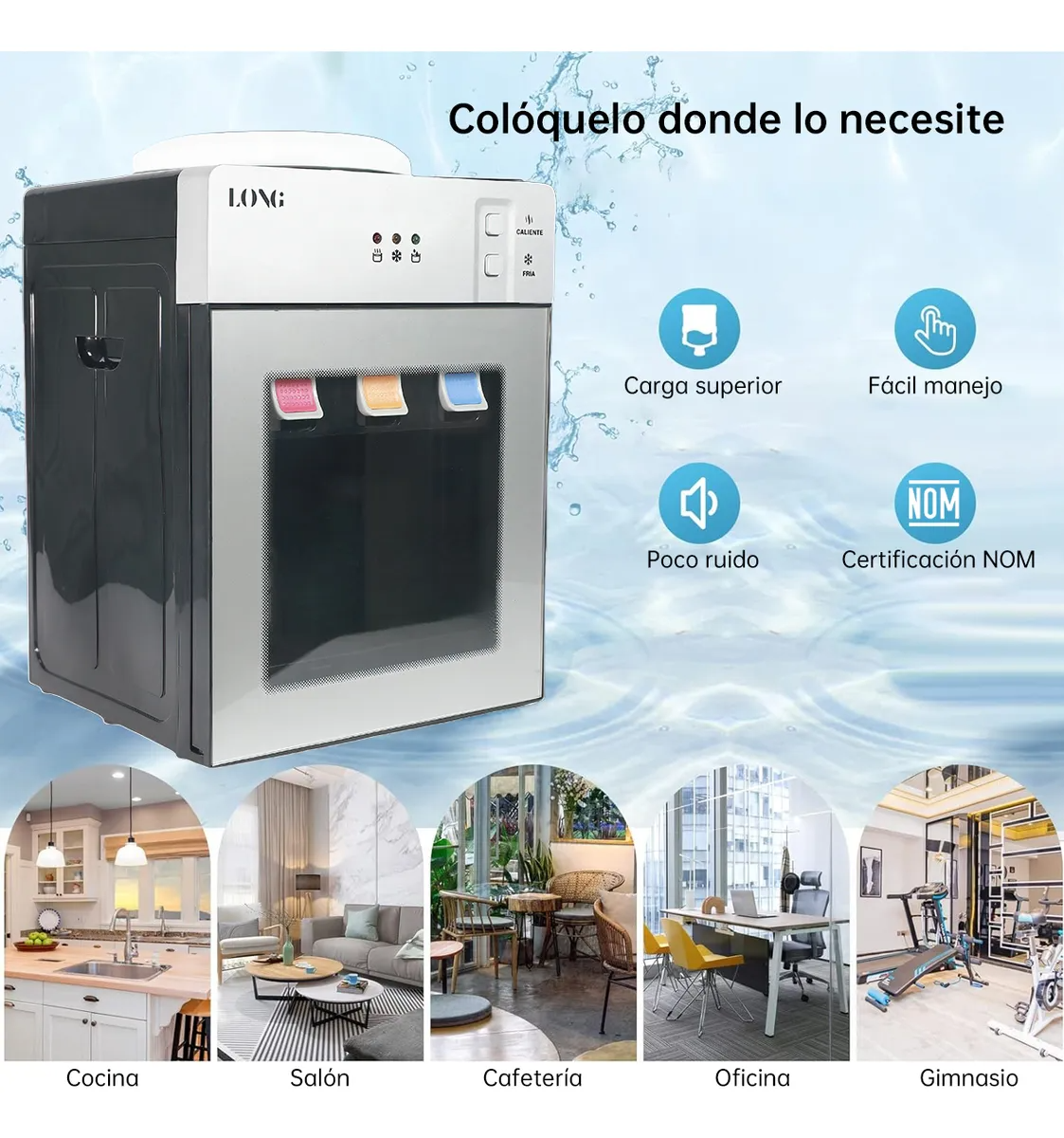 Dispensador De Agua Fría Y Caliente Eléctrico Enfriado Mesa