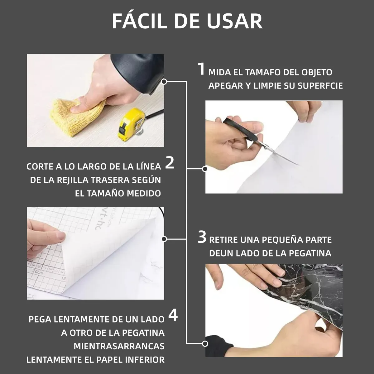 Patrón De Mármol Papel Tapiz Cocina Dormitorio Baño Pared