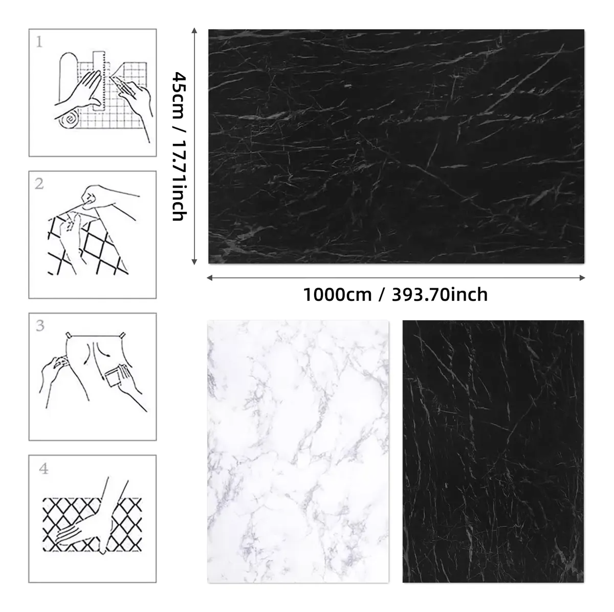 Patrón De Mármol Papel Tapiz Cocina Dormitorio Baño Pared