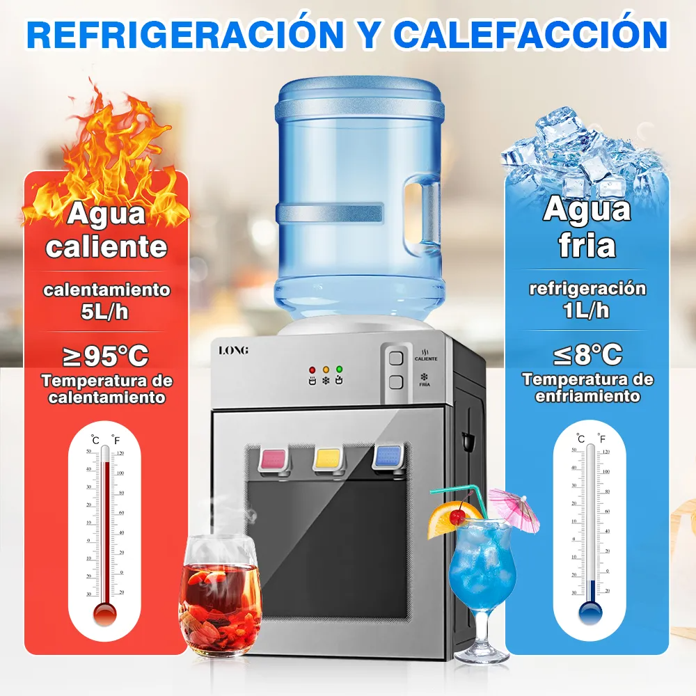 Dispensador De Agua Fría Y Caliente Eléctrico Enfriado Mesa