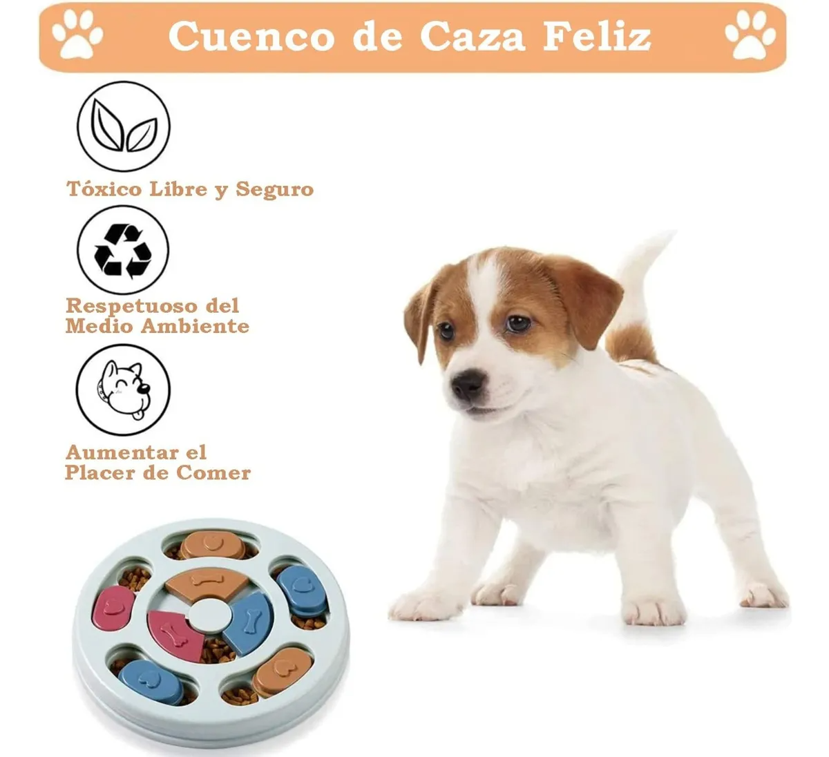 Juguete Interactivo Para Perro Rompecabezas Dispensador 25cm