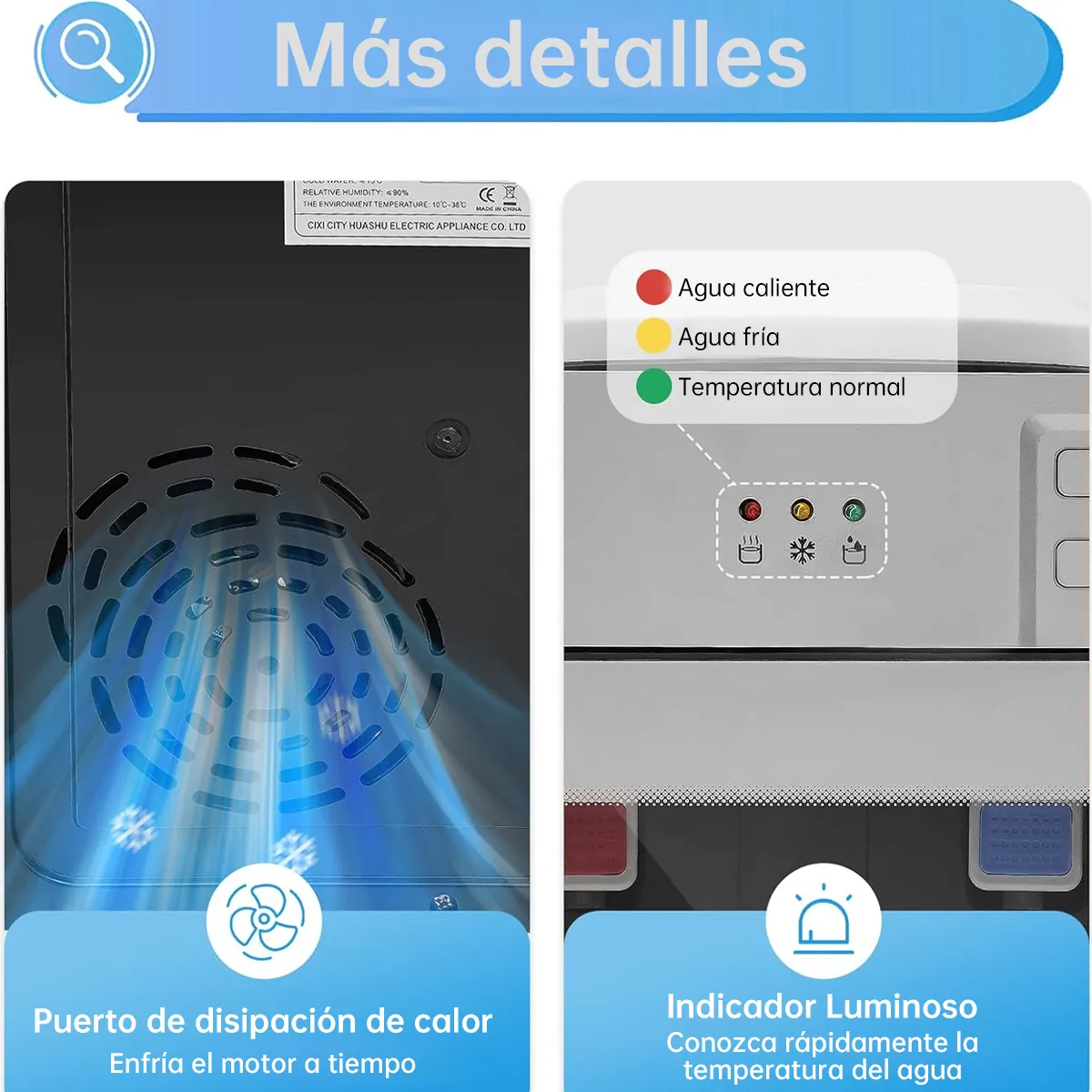 Dispensador De Agua Fría Y Caliente Eléctrico Enfriado Mesa