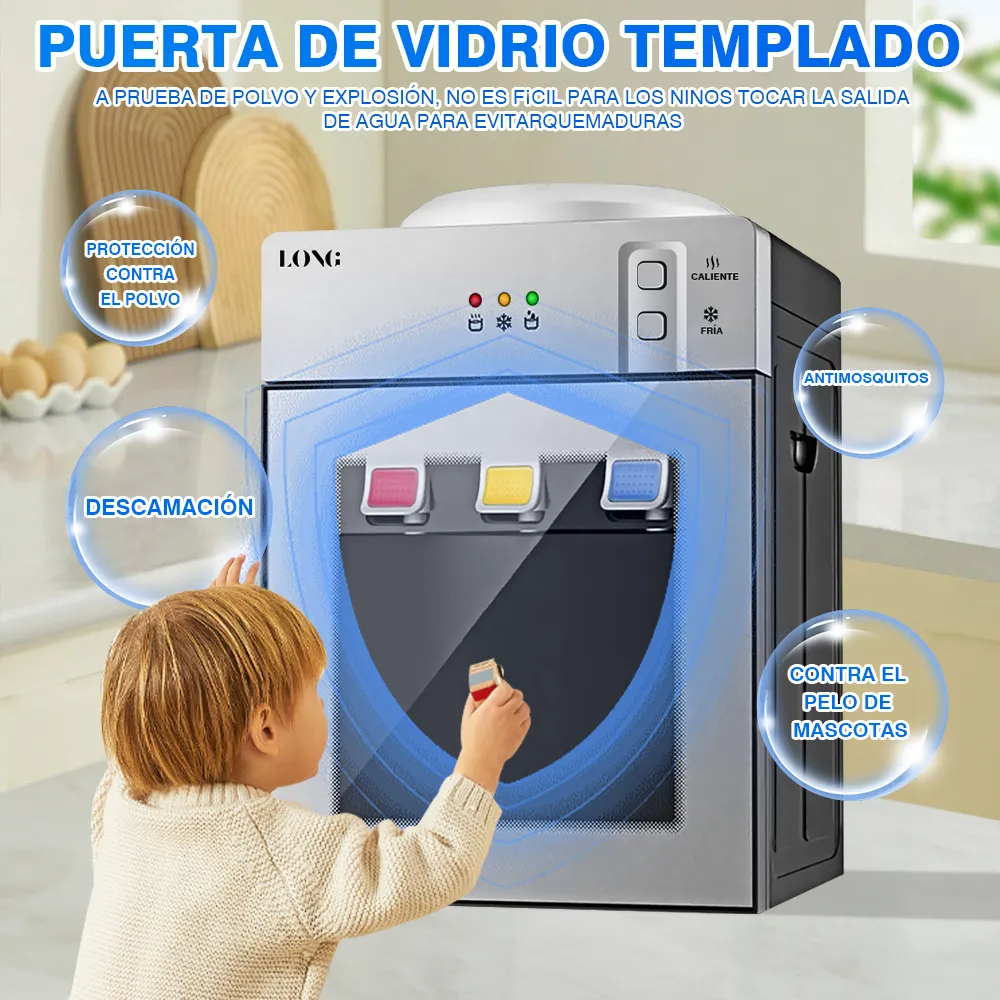 Dispensador De Agua Fría Y Caliente Eléctrico Enfriado Mesa