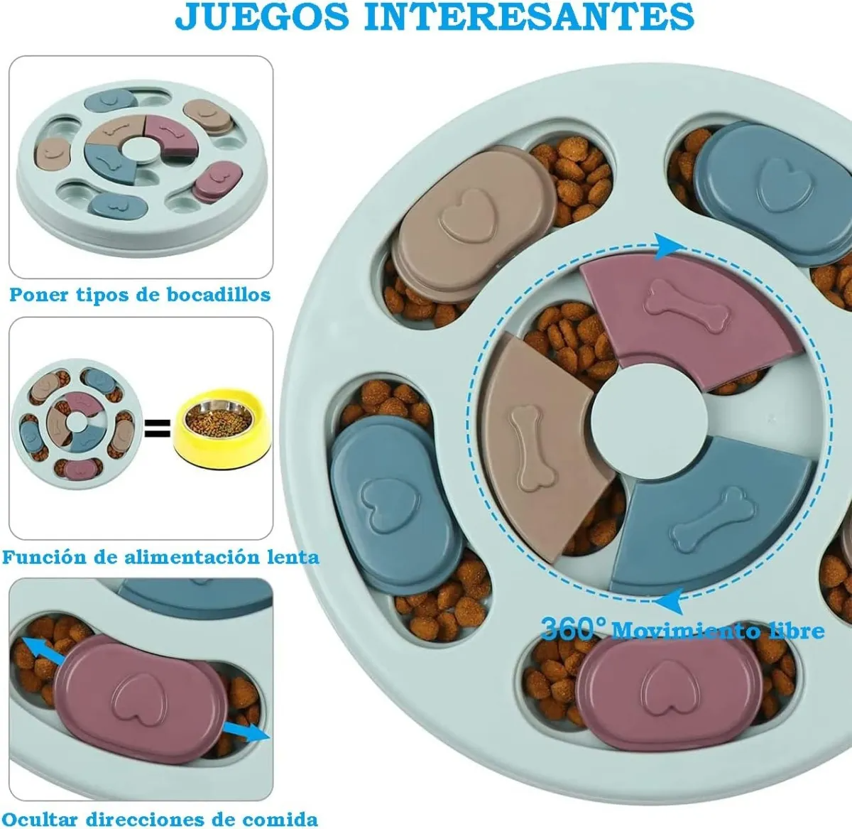 Juguete Interactivo Para Perro Rompecabezas Dispensador 25cm