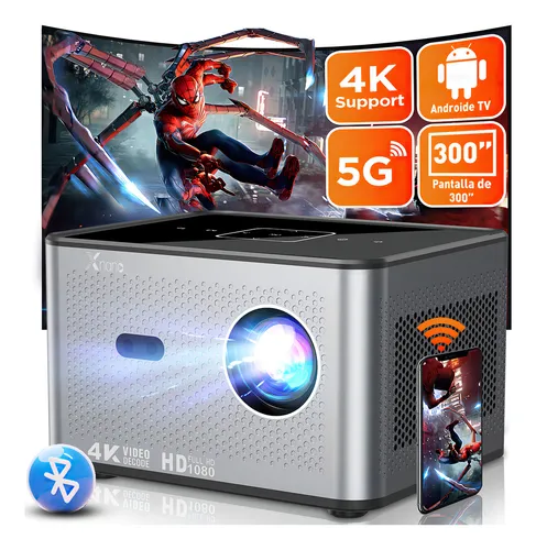 Proyector 4k Profesional Android 10.0 Ultra Hd 14000 Lúmenes Led 3 Gb Ram + 16 Gb Rom Bluetooth 5.0 Wifi 5g / 2.4g