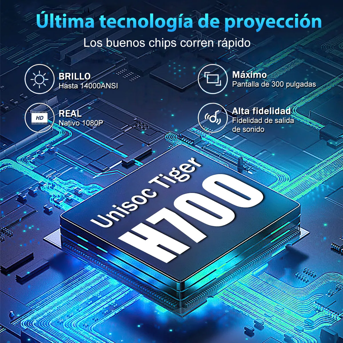 Proyector 4k Profesional Android 10.0 Ultra Hd 14000 Lúmenes Led 3 Gb Ram + 16 Gb Rom Bluetooth 5.0 Wifi 5g / 2.4g