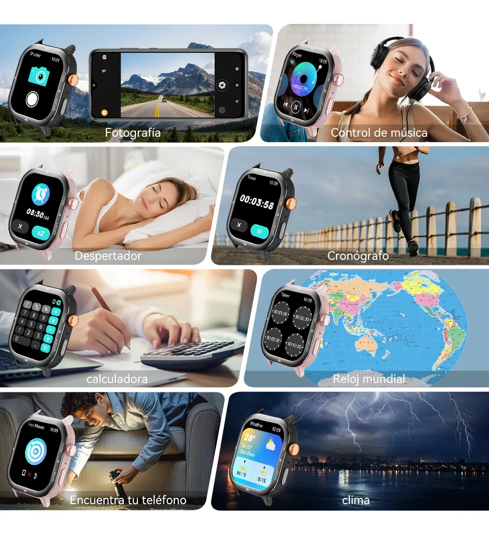 Smartwatch Reloj Inteligente Cubot U1 Bluetooth Llamadas 1.95'' Negro