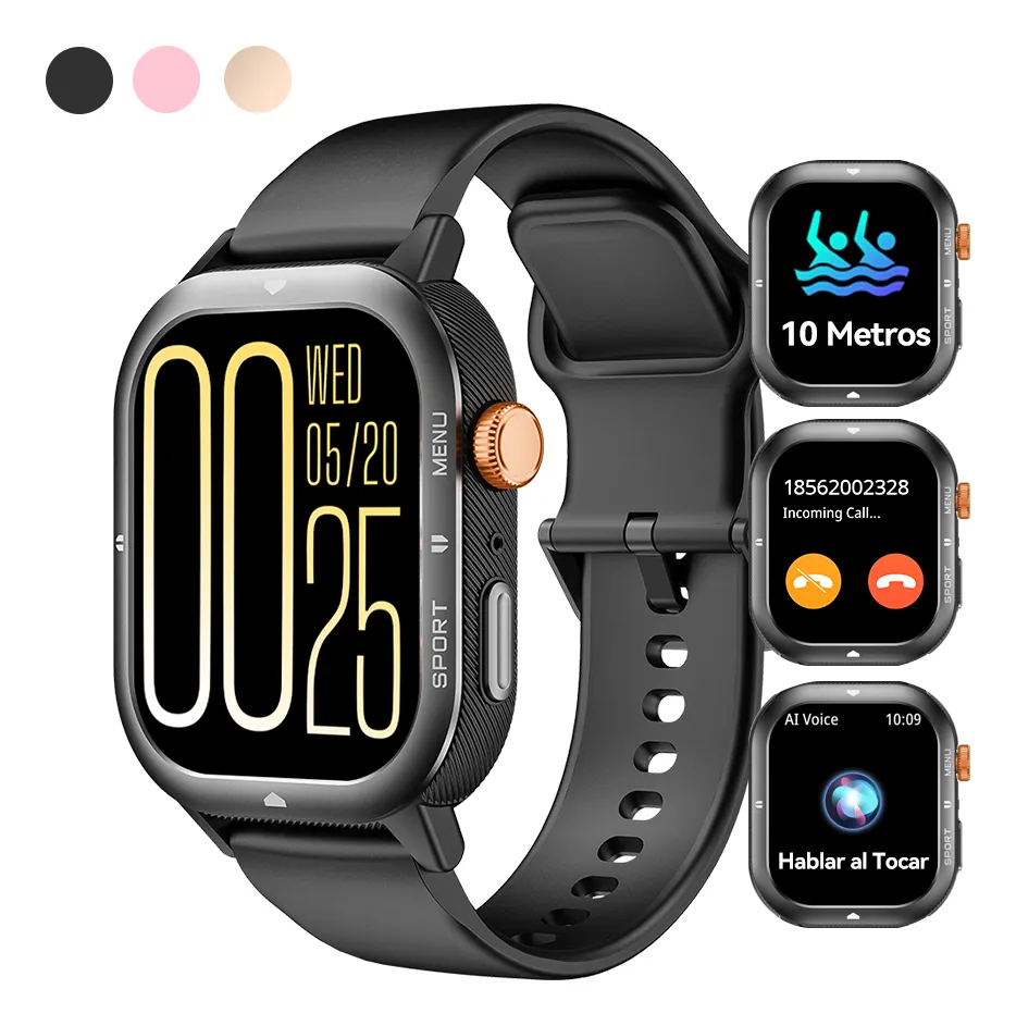 Smartwatch Reloj Inteligente Cubot U1 Bluetooth Llamadas 1.95'' Negro