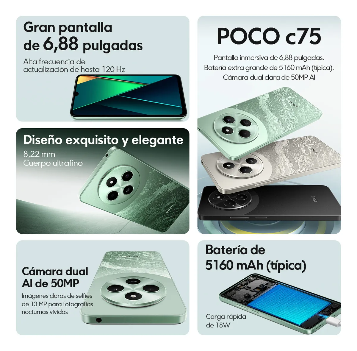 Xiaomi Pocophone Poco C75 Dual Sim Dorado 8 Gb De Ram Y 256 Gb De Rom