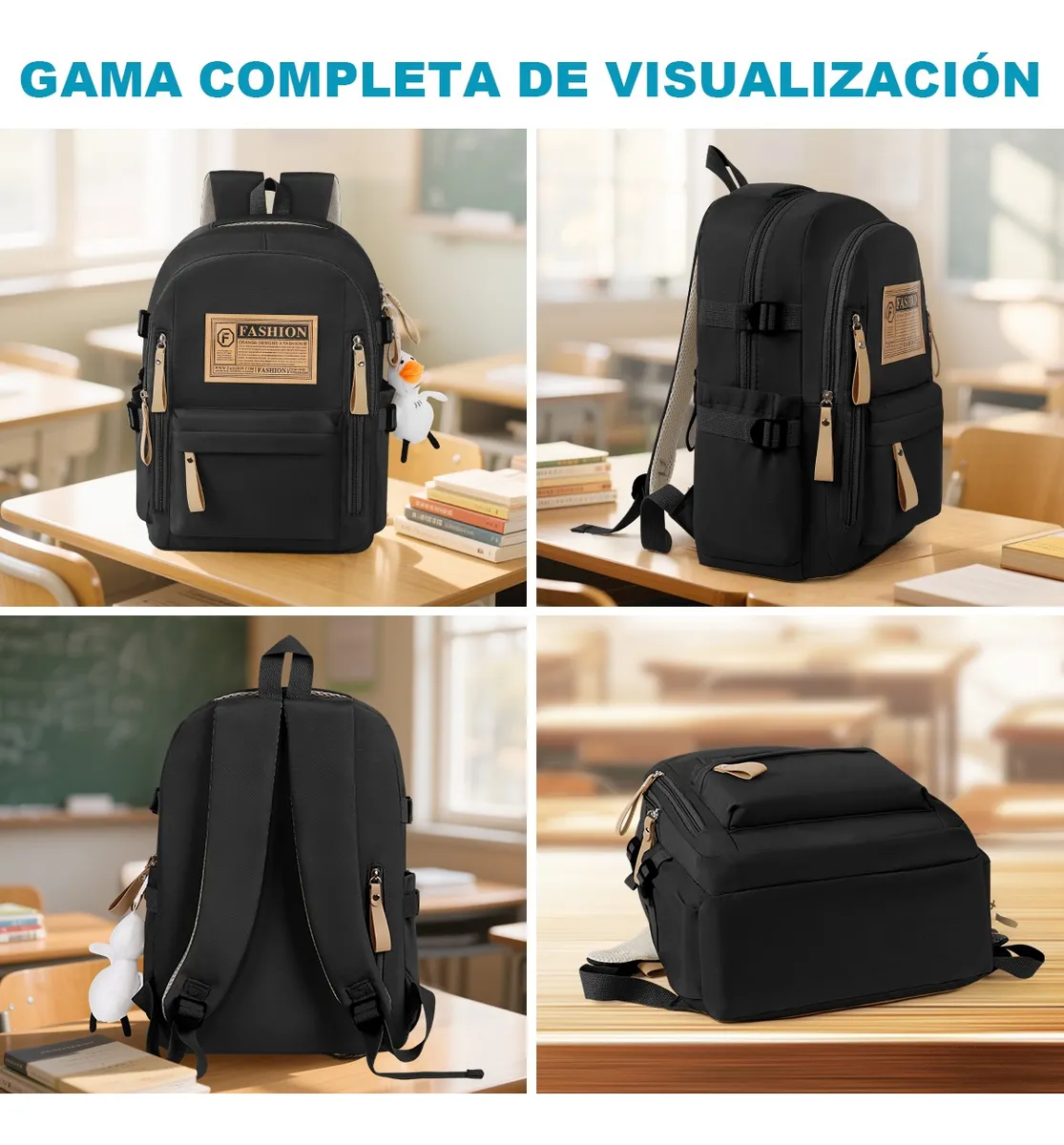 Mochila Escolar Viaje Bolsa Mochilas Escolares Para Mujer/hombres Backpack De Gran Capacidad Multifuncional