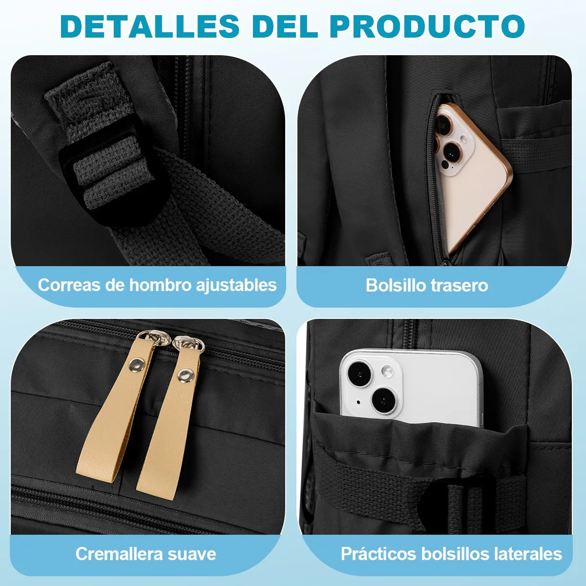 Mochila Escolar Viaje Bolsa Mochilas Escolares Para Mujer/hombres Backpack De Gran Capacidad Multifuncional