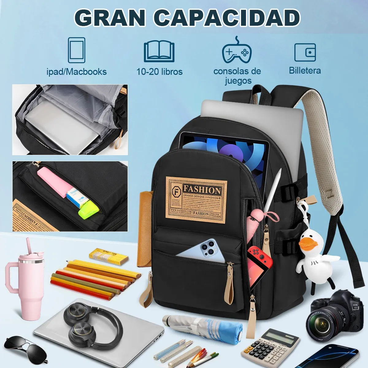 Mochila Escolar Viaje Bolsa Mochilas Escolares Para Mujer/hombres Backpack De Gran Capacidad Multifuncional