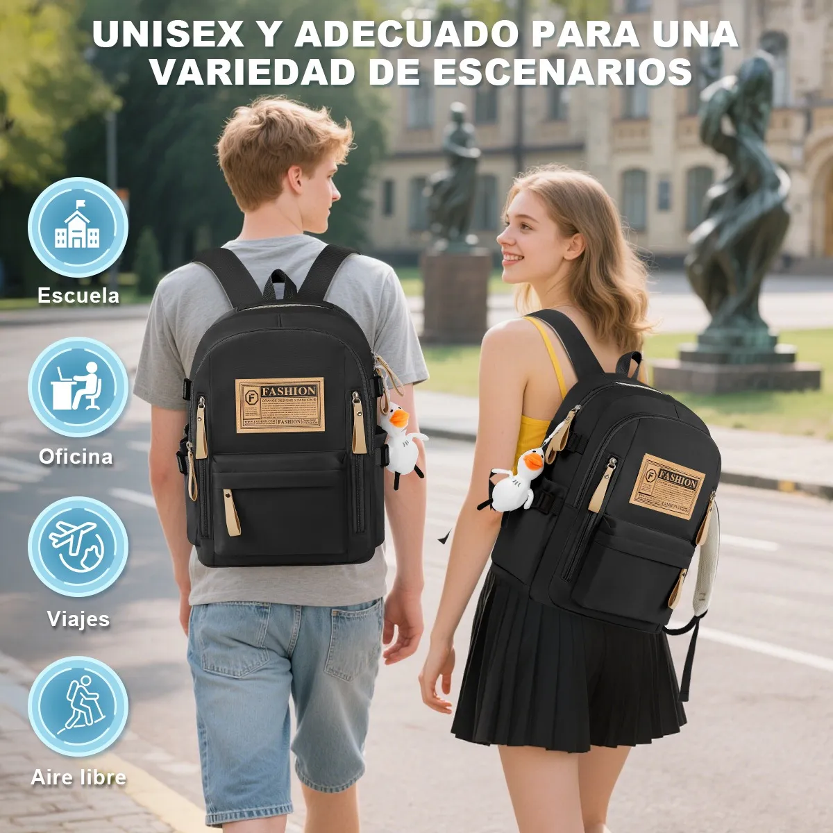 Mochila Escolar Viaje Bolsa Mochilas Escolares Para Mujer/hombres Backpack De Gran Capacidad Multifuncional