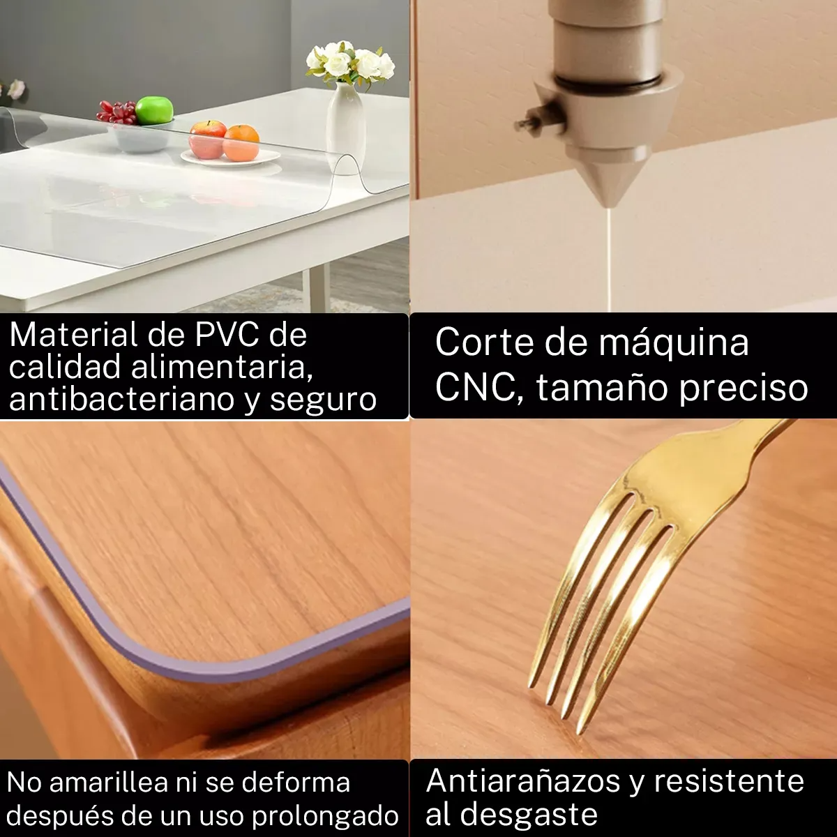 W 1 Protector De Mesa Etechmart, Impermeable, Transparente