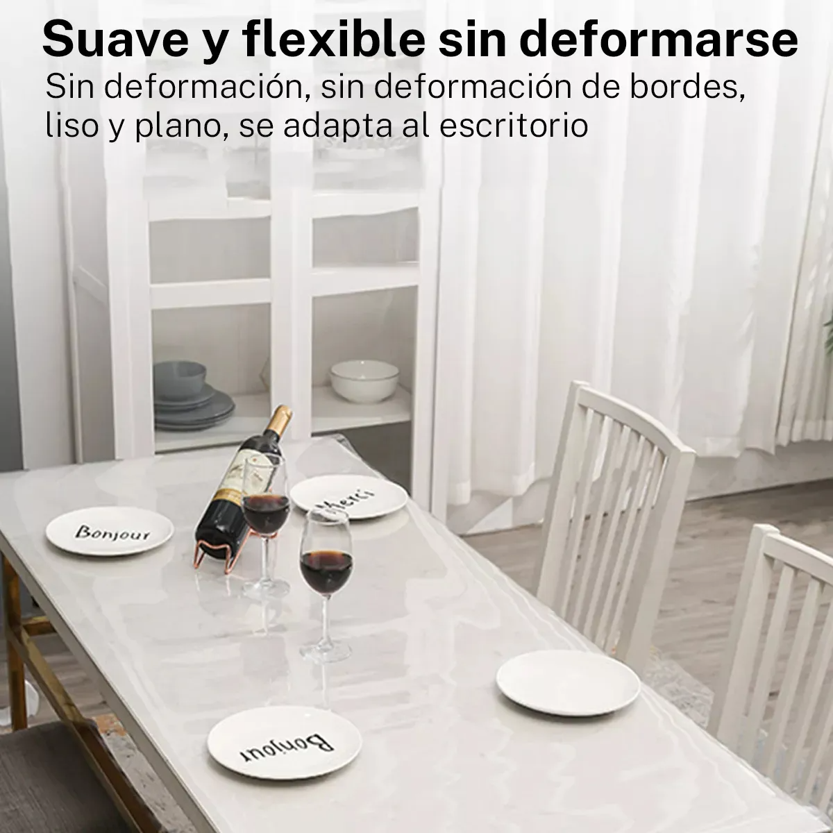 W 1 Protector De Mesa Etechmart, Impermeable, Transparente
