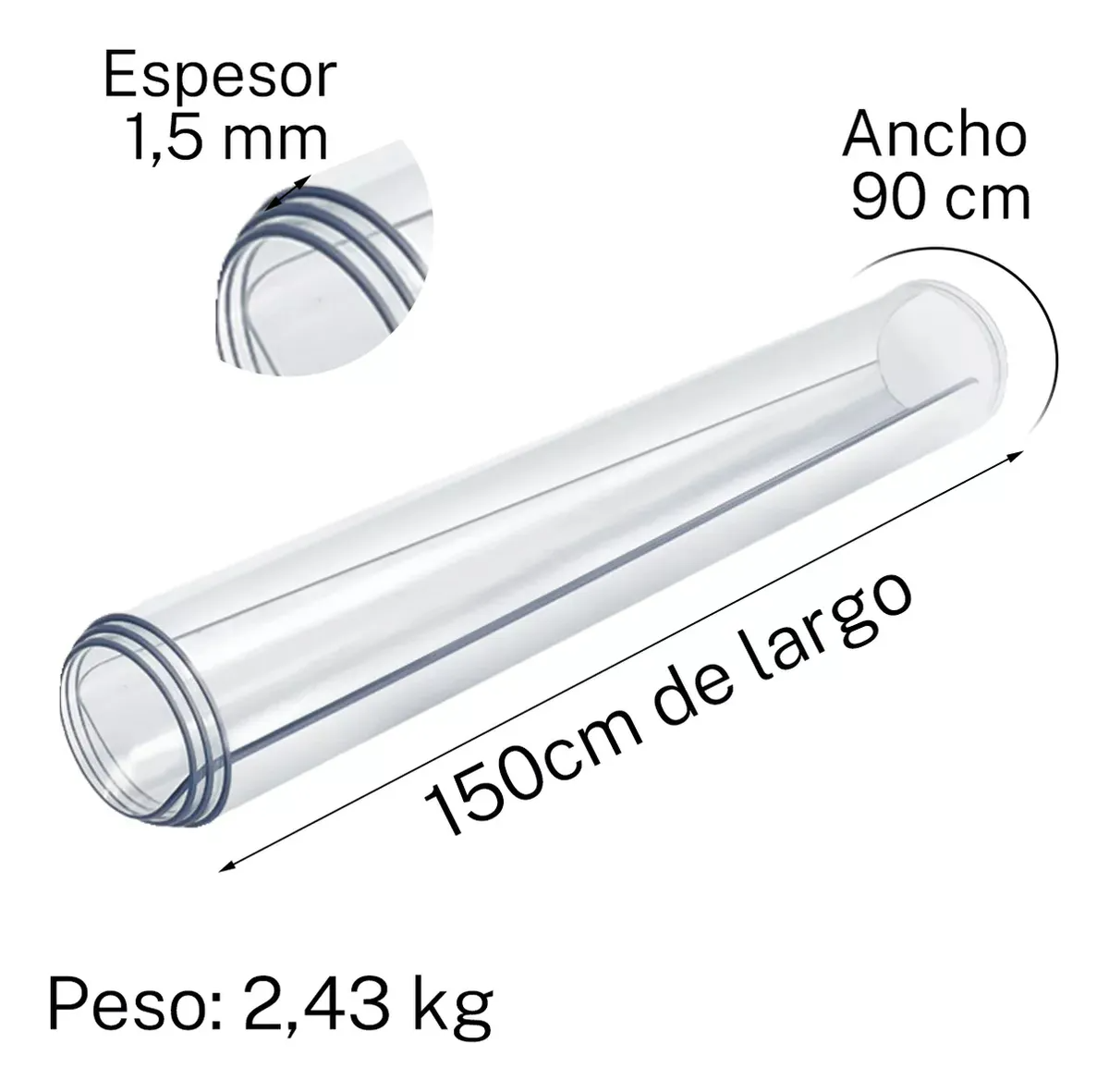 W 1 Protector De Mesa Etechmart, Impermeable, Transparente