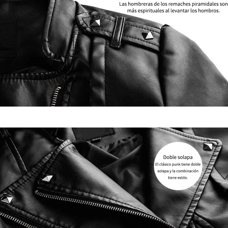 Chaqueta Rompeviento De Cuero Sintético Para Moto Para Mujer