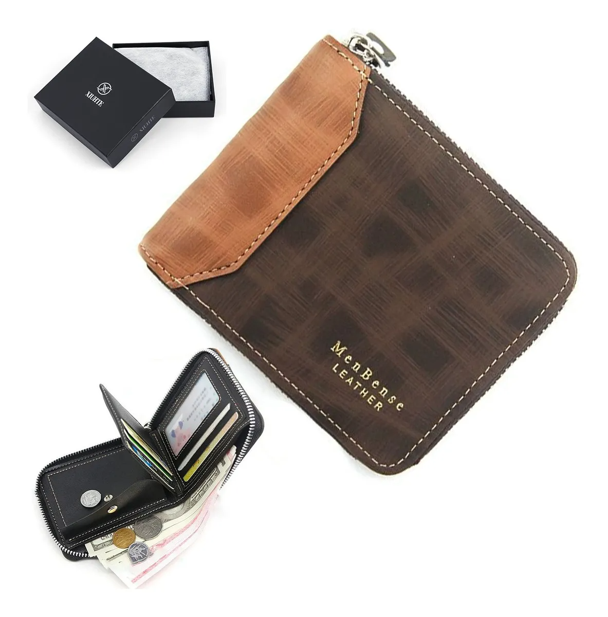 Cartera De Hombre Tarjetero Cartera Billetera Unisex Xiuhte
