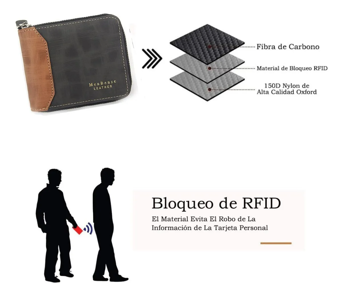 Cartera De Hombre Tarjetero Cartera Billetera Unisex Xiuhte