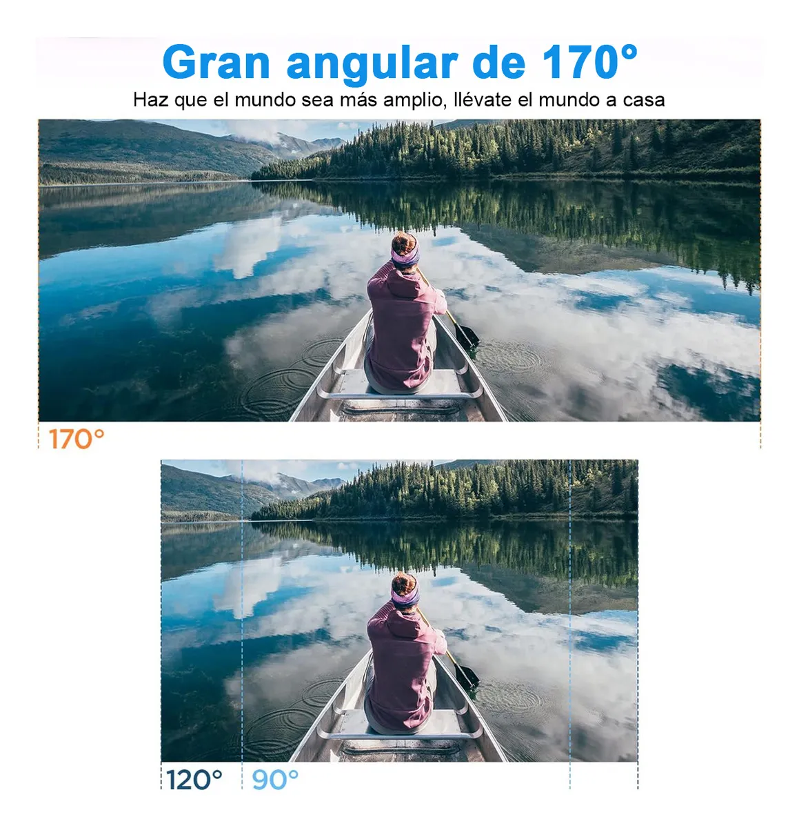 Cámara Deportiva 5k 50mp Videocámara Sumergible Zuszox, Cámara De Acción Con Pantallas Duales,