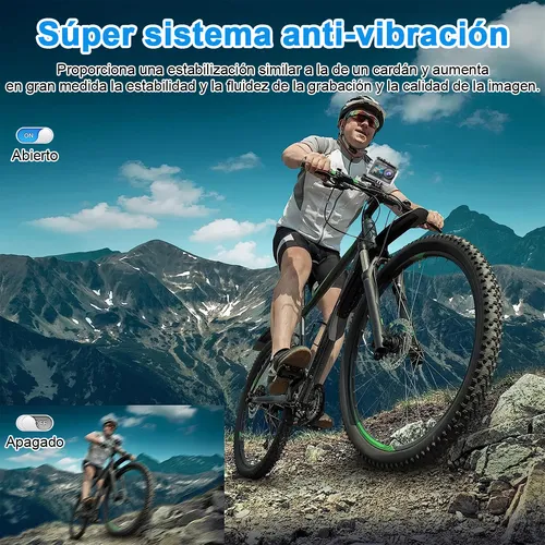 Cámara Deportiva 5k 50mp Videocámara Sumergible Zuszox, Cámara De Acción Con Pantallas Duales,