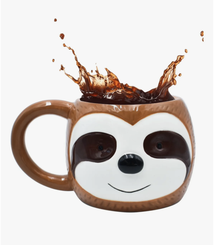 Taza Para Café 3d De Cerámica En Forma De Animales Colección Personaje Perezoso