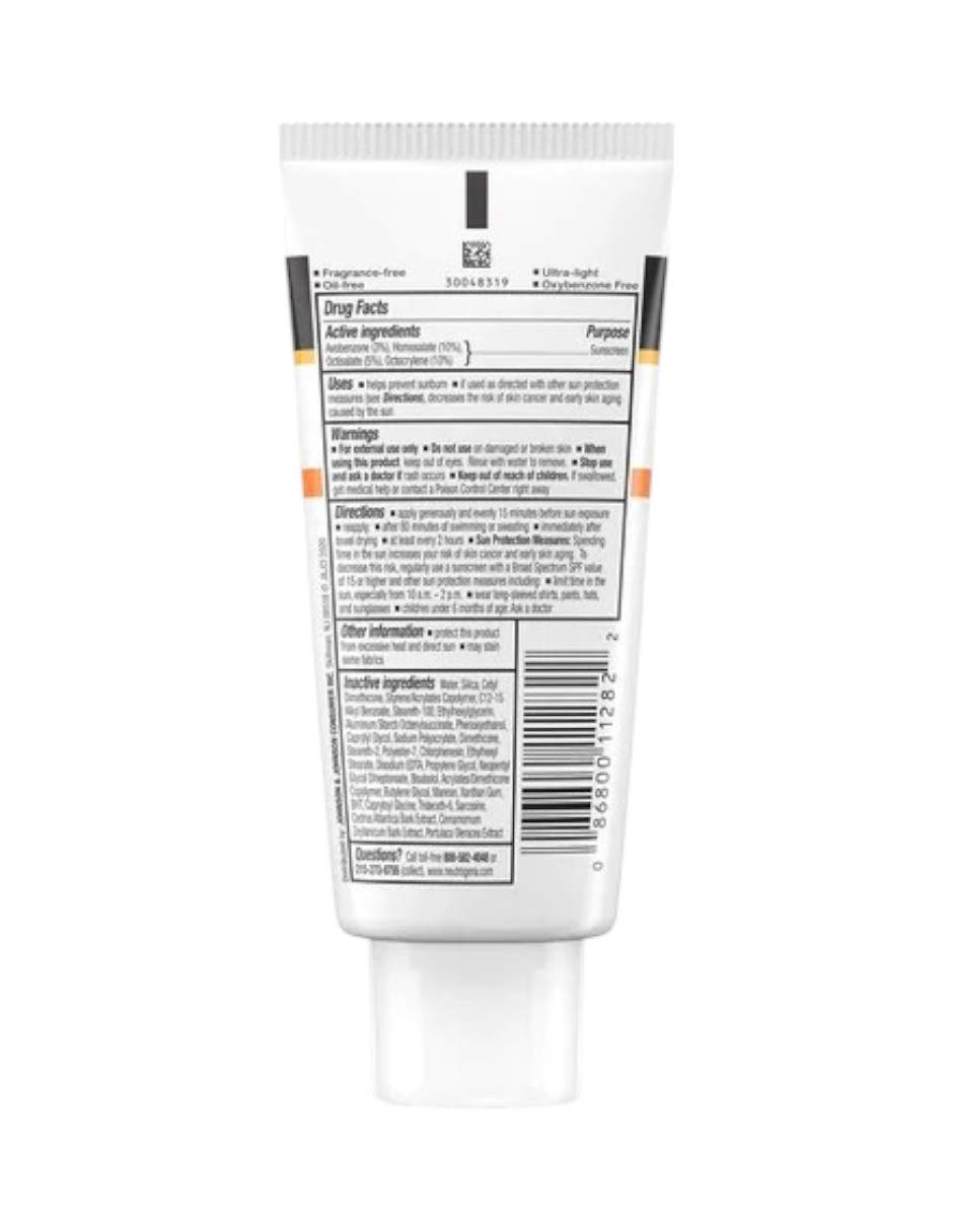 Neutrógena Bloqueador Protector Solar facial 50 SPF Clear Face para Pieles Grasas