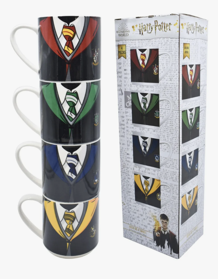 Juego De 4 Tarros Apilables Harry Potter 330 Ml