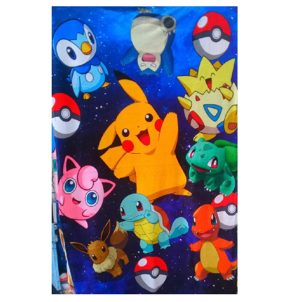Exclusiva! Cobija Frazada Ultra Suave Pokemon Collage