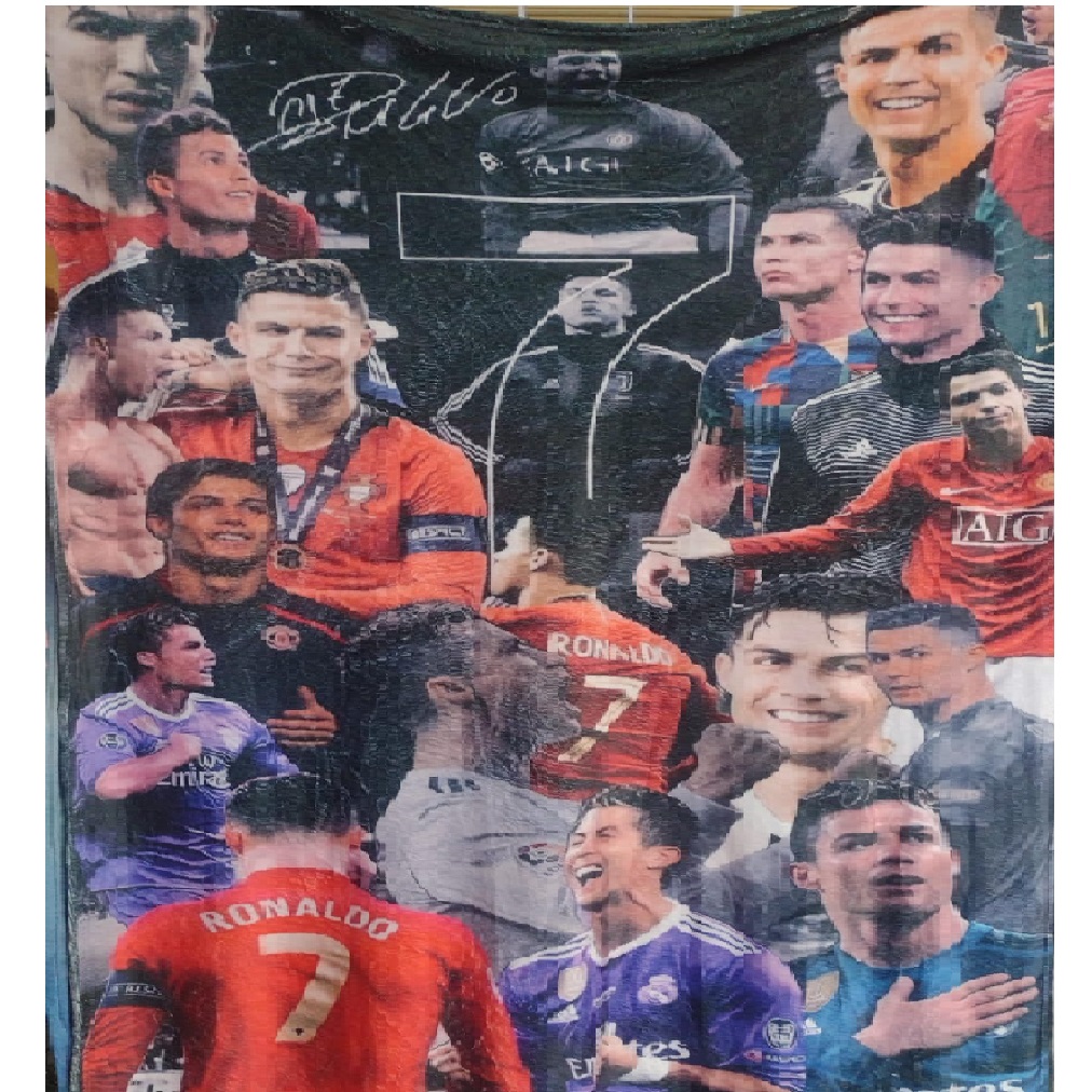 Exclusiva! Cobija Frazada Ultra Suave Collage CR7